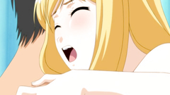 Glamour Hentai chick waving their breasts over the face of a young man