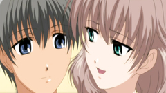 Glamour Hentai chick waving their breasts over the face of a young man