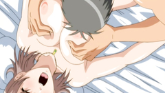 Glamour Hentai chick waving their breasts over the face of a young man