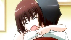 Hot kiss of two hentai characters with nasty saliva