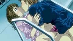 The wet hard sex in pool with two naughty high school students