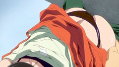 Horny schoolgirl in sexy glasses sucks and ride a big dick