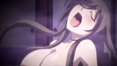 Big titted brunette gaisha swallows cum of her master