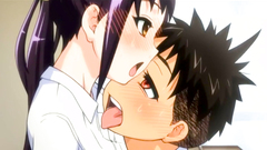 Delightful brunette schoolgirl and her first oral foreplay