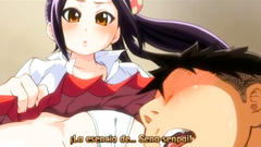 Delightful brunette schoolgirl and her first oral foreplay