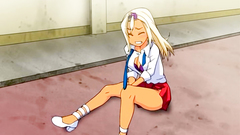 Adorable blonde teen schoolgirl and her sexual adventures