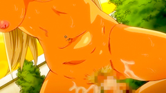 Awesome naked blonde chick fucks hard on the street