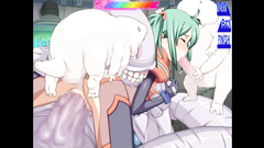 Petite girl in hentai toon attacked by cruel monsters