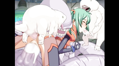 Petite hentai teen gets nailed in all her holes by awful monsters