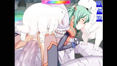 Petite hentai teen gets nailed in all her holes by awful monsters