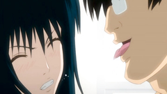 Short-haired brunette seduced by her older step-brother