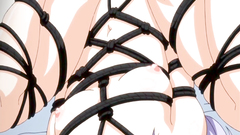 Bondaged beauty masturbated till orgasm in hentai toon