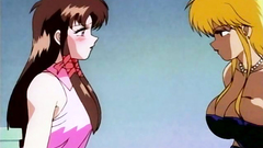 Classic hentai sex toon with handsome blonde and brown-haired girls