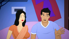 Hot indian office slut gets messy cumshot on her tits