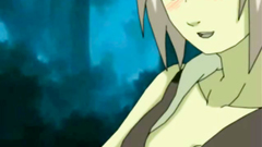 Horned Sakura deeply swallows Naruto dick in a dark forest