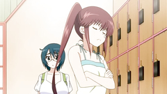 Young and seductive babes have sex in the hot springs