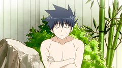 Young and seductive babes have sex in the hot springs