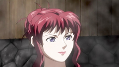 Busty redhead fucks with dude in sauna - hentai porn