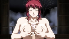 Redhead gal gets messy facial after a nice titjob