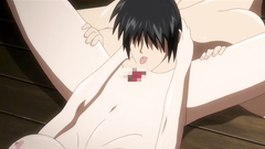 Redhead gal gets messy facial after a nice titjob