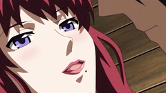 Redhead gal gets messy facial after a nice titjob