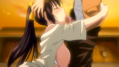 Brutal banging ends with a creampie for a busty slut in the sex toon