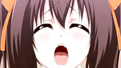 Busty hentai schoolgirl gets creamed after toilet fuck