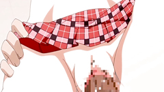 Busty hentai schoolgirl gets creamed after toilet fuck