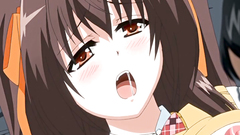 Busty schoolgirl takes erection in her mouth - hentai porn toon