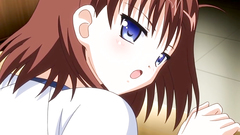 Short-haired schoolgirl with nice tits gets drilled on the desk