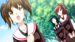 Hot schoolgirls in sexy uniform seduced for fucking