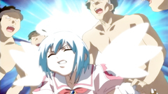 Short-haired beauty gangbanged hard in hentai porn video