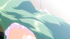 Busty babe with green hair does anything her master wants