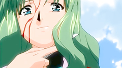 Busty babe with green hair does anything her master wants