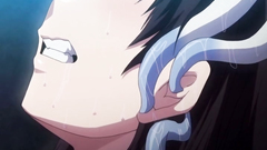 Busty brunette teen gets attacked by tentacles and feels good