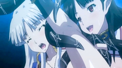 Blonde elvish princess gets orgasm from pounding with naughty brunette