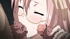 Nerdy hentai babes getting drilled in all their holes