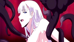 Bondaged blonde girls gets pleasured in all her holes