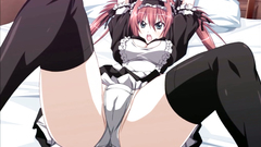 Busty redhead maid rides hard cock like a pro