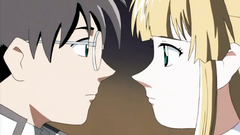 Blonde hentai babe spreads legs for pounding