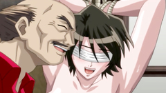 Blindfolded brunette busty babe loves rough BDSM games