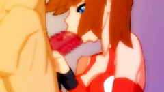 Redhead cutie know how to please a man on her knees