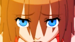 Busty teen facefucked in a rough threesome fuck