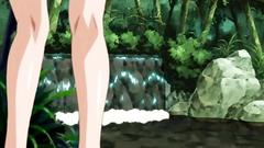 Skinny young babes have nude fun on the beach