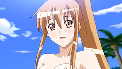 18 years old blone cutie blows cock on the beach