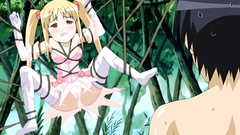 Petite blonde teen gets nailed in all her holes in the jungles