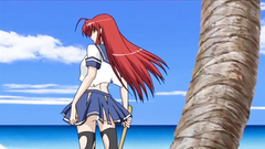 Adorable hentai girls with superb boobs have fun on the beach