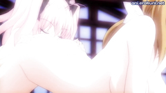 Young and wonderful girls in erotic threesome fuck