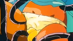 Horny tentacles sneak under her wet panties