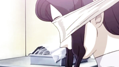 Blindfolded brunette doll in a fetish hentai toon fuck